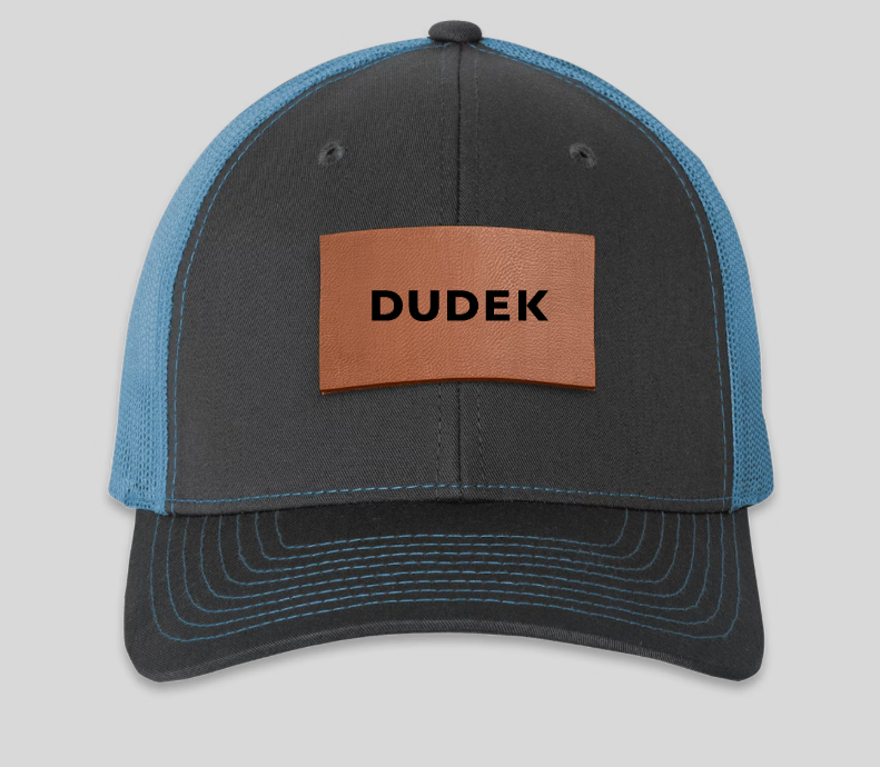 Richardson Snapback Trucker Hat - Rectangle Faux Leather Patch