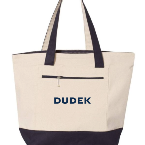 Zippered Canvas Tote
